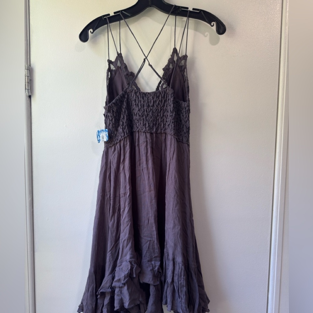 Free People Lavender Lace Chemise Dress - Picture 10 of 16